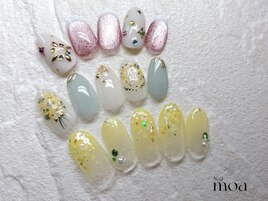 ミモザ　フレンチ　ネイル