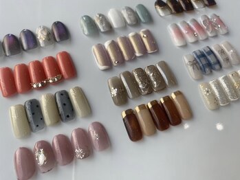 エヌ(enu.)の写真/【毎月変わるトレンド定額デザイン♪】大人上品ネイルから人気のニュアンスネイルまで◎カラー変更可能！