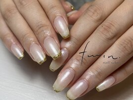 フレンチネイル×オプ有