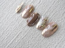 カトルナフ(quatre fois neuf)/大人ピンクの大理石風アート