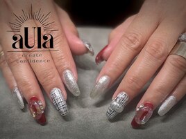 ツイード×ボルドー