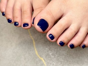 ヌル ネイル 堀江(NURU NAIL HORIE)/ネイビー!フットネイル☆