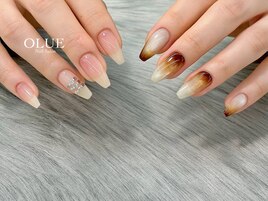 ニュアンス秋ネイル
