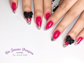 【自爪ネイル】キラキラフレンチ