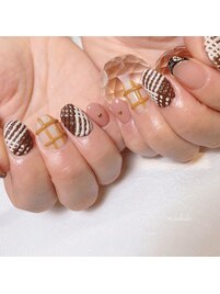 バレンタインネイル