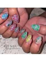 エースネイル(Ace nail)/ネオンレオパード