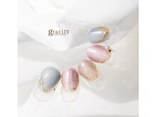 グラティフィー 梅田店(gratify)/上品マグネットフレンチネイル