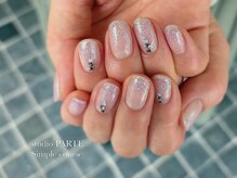 スタジオパルテ ネイルアイラッシュ(studio PARTE)/ラメグラ×パープル