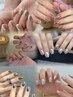 【ジエル]オ一ロラorミラ一ネイル￥6500