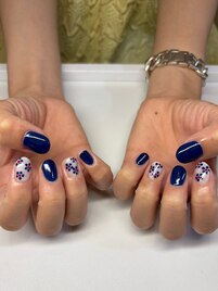 ブルーフラワーネイル
