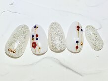 ジョジョ 千里中央店(JOJO)/和装＆成人式ネイル￥８５００