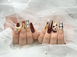 チョコレートバレンタインネイル