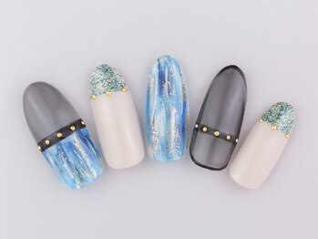 ネイルプラザ 河原町OPA店(NAIL PLAZA)/ニュアンスハーフフレンチ