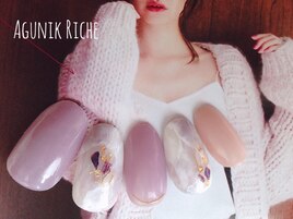 【大理石ネイル】