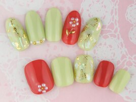 ハンド＆フットお揃いネイル