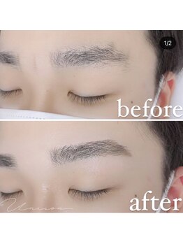 ユニゾン(Unison)/男性のお客様もアイブロウ