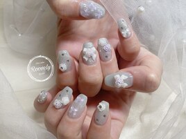 薔薇リボンネイル