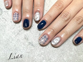 リアン 京都四条河原町店(Lian)/ネイビー×シルバー