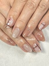 ル ソレイユ(Le soleil)/チェックネイル　byあやか