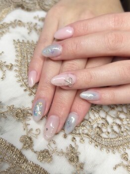 Nail salon Gaga【スピーディーネイル/長さ出し】の写真/【ワンカラーオフ込み60分¥3500~】選べるパーツから2個まで無料♪仕上げのフォルムをお選びいただけます。