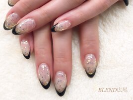 キラキラブラックフレンチ