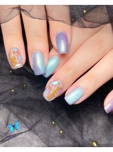 モルフォ 千駄ヶ谷(Morpho)/冬のキラキラ詰め込みネイル