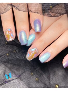 モルフォ 千駄ヶ谷(Morpho)/冬のキラキラ詰め込みネイル