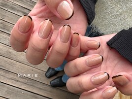 ¥8,800 フレンチ+ラメ 1030a