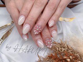 ぷっくりお花見ネイル