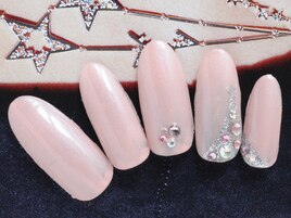 ピンク×ツリーショートネイル★