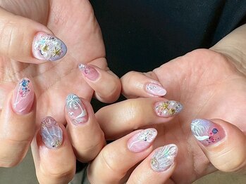 ヌル ネイル 堀江(NURU NAIL HORIE)/夏ネイル♪ニュアンスデザイン☆