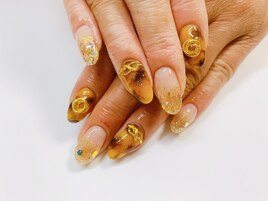 べっ甲ラメグラデ☆