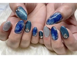 ブルーニュアンスネイル♪