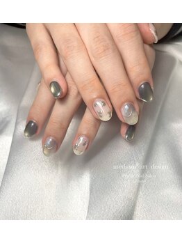 レモン(Lemon)/ミラーフラワーネイル