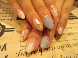 人魚の鱗×クラッシュネイル