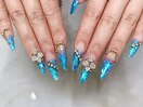 海に行きたくなるブルーネイル☆