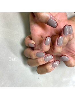 キャンネイル 金山店(Can Nail)/テラコッタ細フレンチ