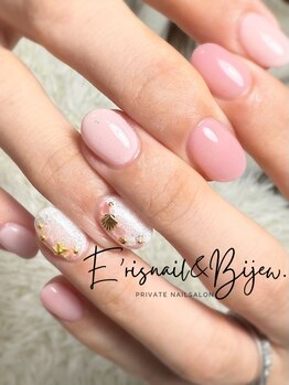 イリスネイル アンド ビジュー(E’risnail&Bijew.)/可愛いピンクのサマーネイル！