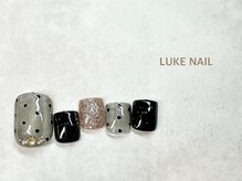 ルークネイル 恵比寿店(LUKE NAIL)/クリアドットフットネイル　春夏