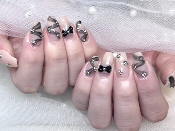 モカ 京橋(moca)/【Ayano】リボンネイル