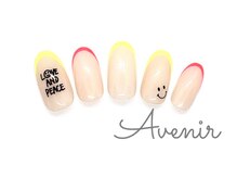 アヴィニール 表参道(Avenir)/ニコちゃんネオン　ネイル