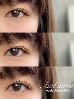 アンドモア(And more)の写真/存在感UP！どの角度から見ても映えるブラックティントまつげパーマでマスカラをしているような仕上がりに♪