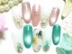 パーフェクトネイル 桜ヶ丘店(Perfect Nail)の写真/【¥7920☆プルメリアネイル&マーメイルネイル】大人の可愛さで1ランクUPのデザイン☆カラー変更OK