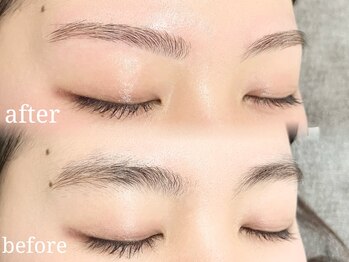 ティアラ(TIARA for nail & eye)の写真/美眉メニュー大人気★メンズもOK大歓迎！【眉毛WAX&スタイリング】メイク仕上げ込◎目元周りの美白にも！