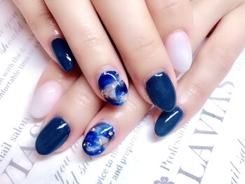 プロフェッショナル ネイルサロン ラヴィアス(LAVIAS)/【ジェル】ワンカラ＋アート２本