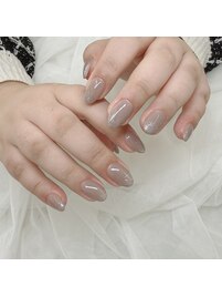 ラメグラ/グレージュ