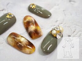 ニュアンス秋色べっ甲ネイル