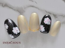 インフェイシャス 大丸福岡天神店/ブラック×ゴールド★上品ネイル