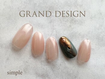 グランドデザイン 岐阜店(GRAND DESIGN)/シンプルミラーネイル