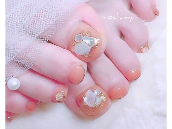 モチミィ(mochimy.)/*オレンジフットネイル*